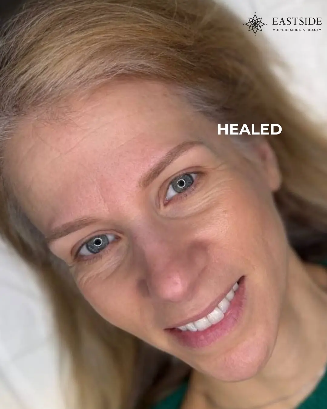 Client's brows before permanent makeup treatment