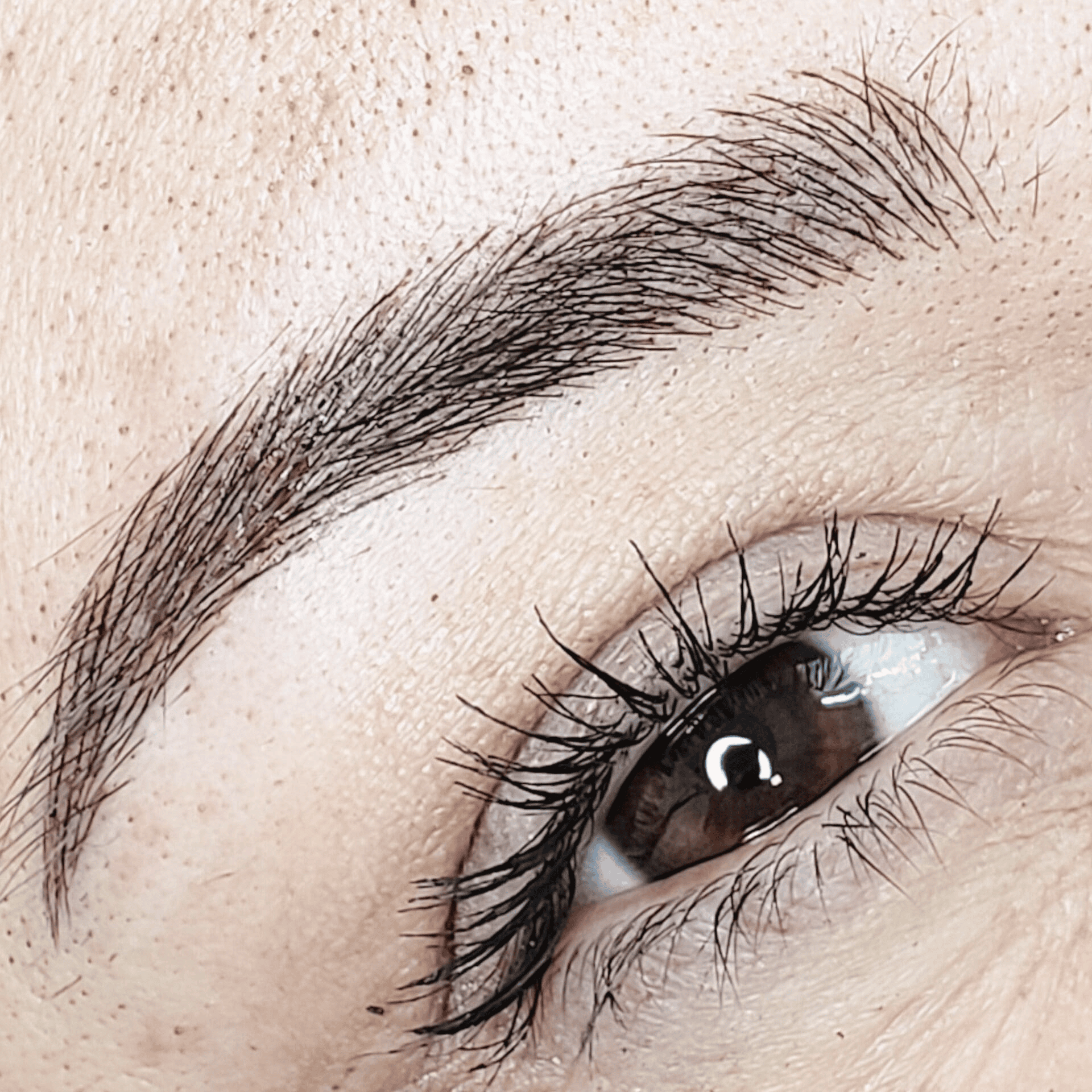Healed microblading brows