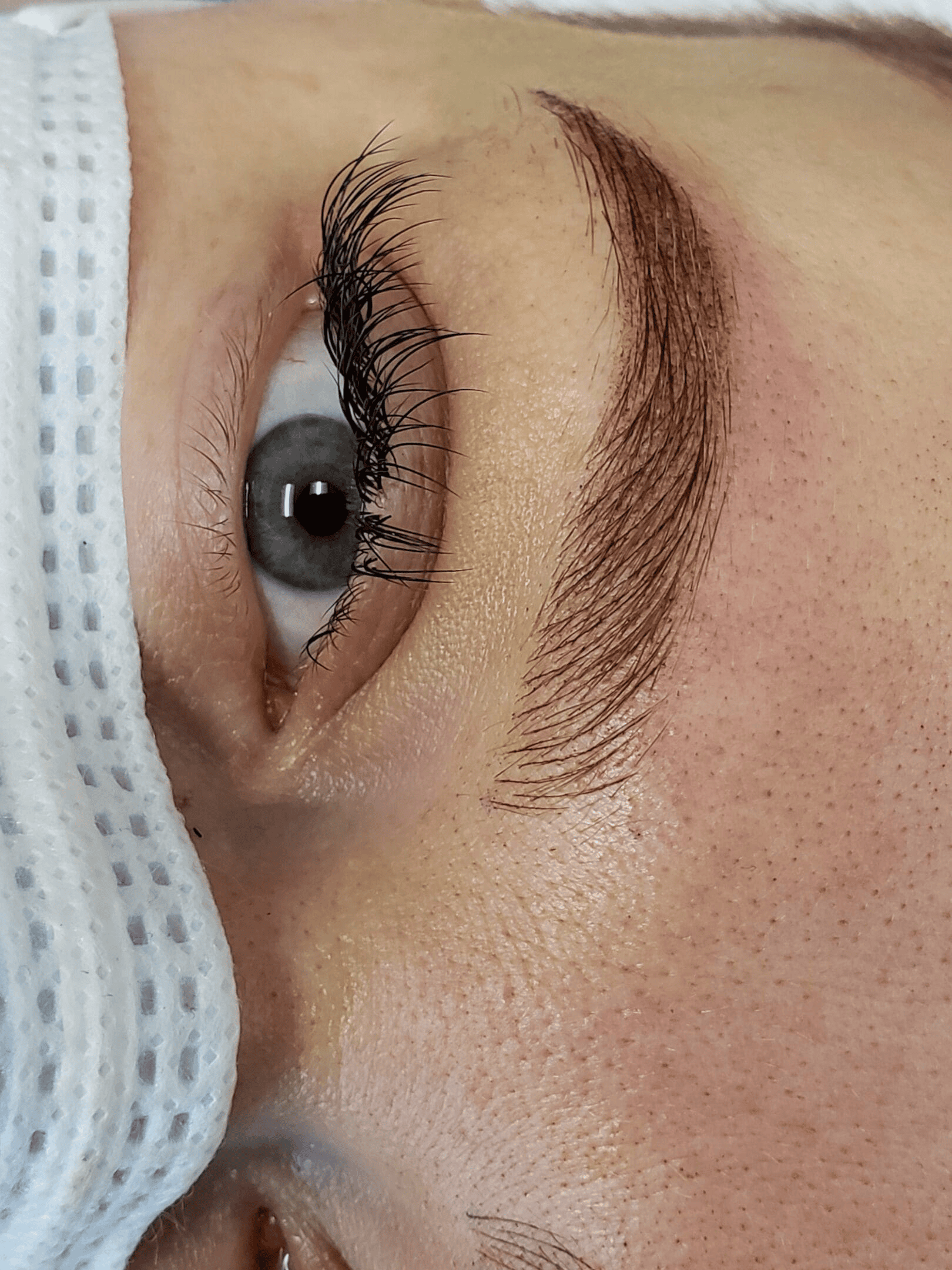 Healed microblading closeup
