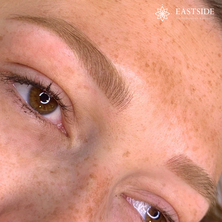 Eastside client result: nano brows, powder brows