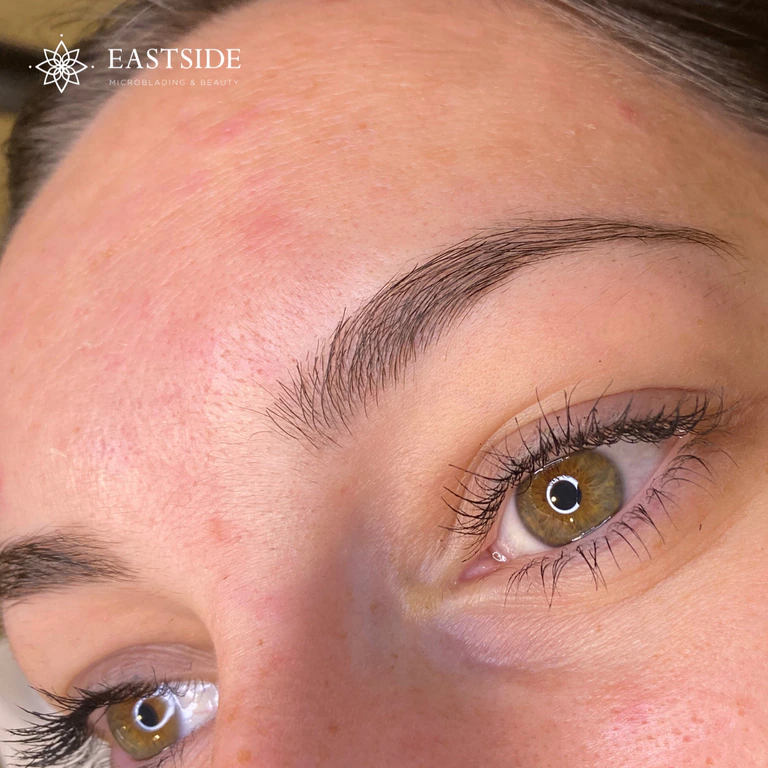 Eastside client result: nano brows, powder brows