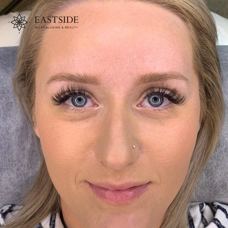 Eastside client result: nano brows, powder brows