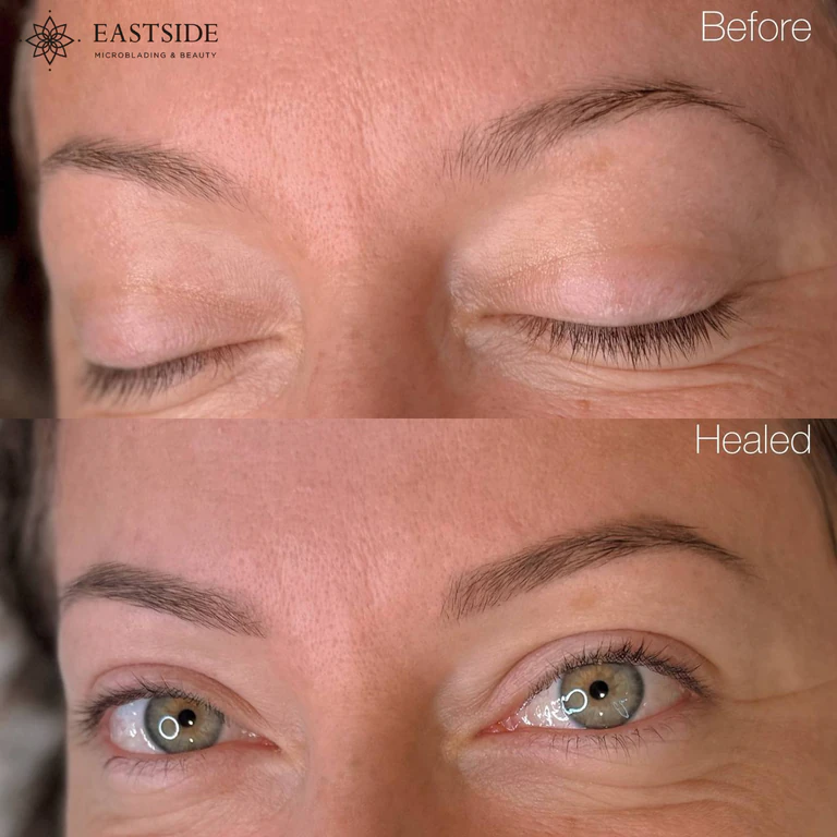 Eastside client result: powder brows
